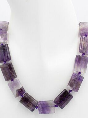 Raw amethyst Geometric necklace 19 Inches 🆕